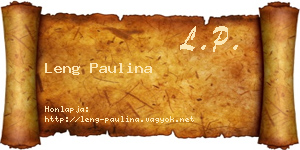 Leng Paulina névjegykártya