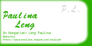 paulina leng business card